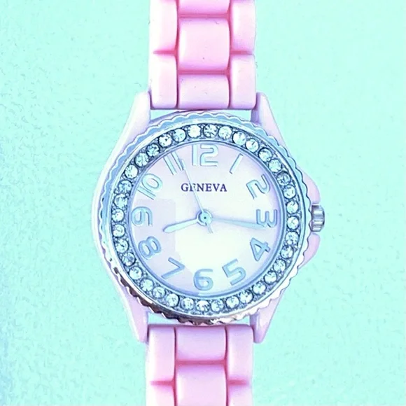 Geneva | Accessories | Geneva Pink With Crystal Rhinestones  display picture 3